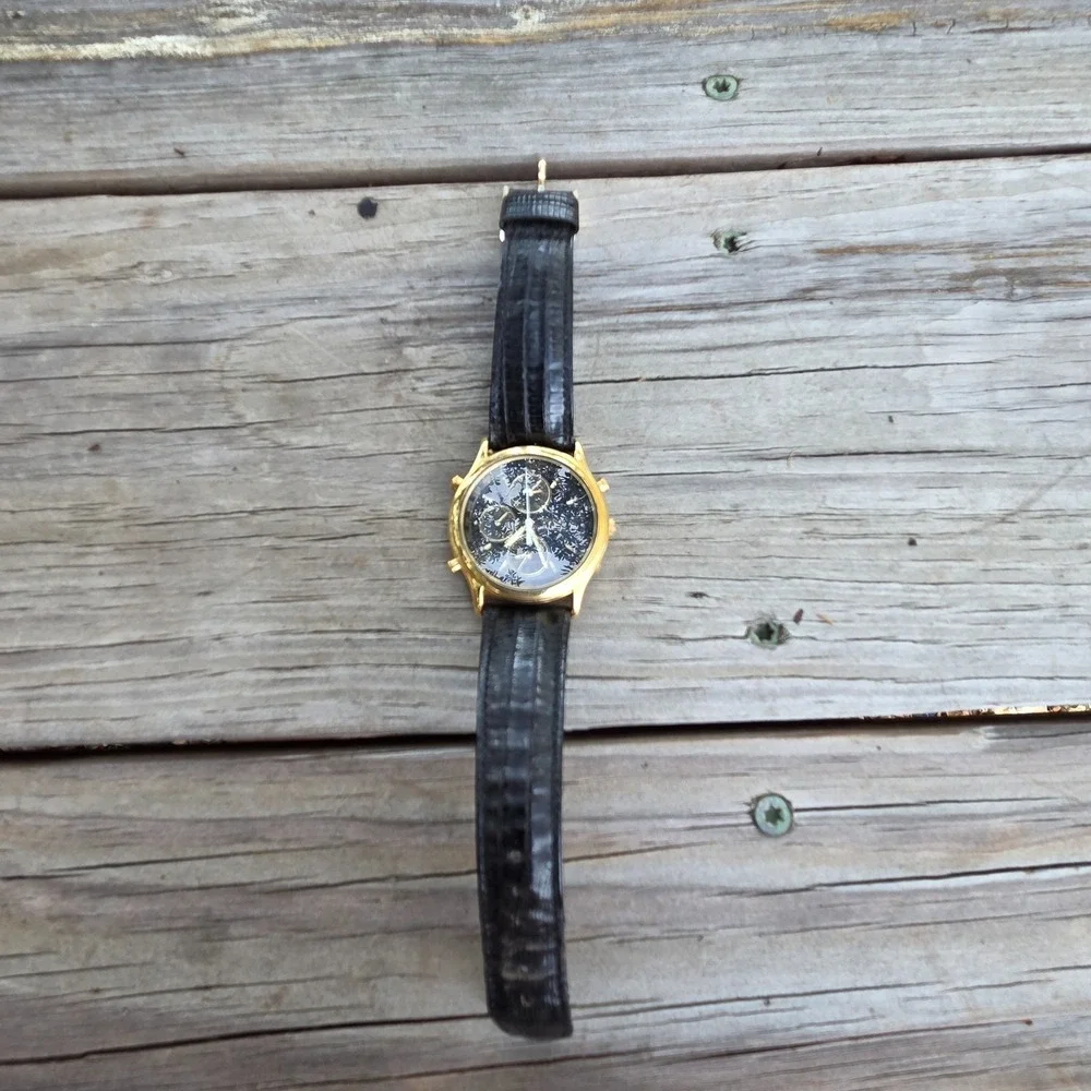 Vintage Seiko World Timer Alarm Quartz 37mm Wristwatch 5T52-6A39 New Battery